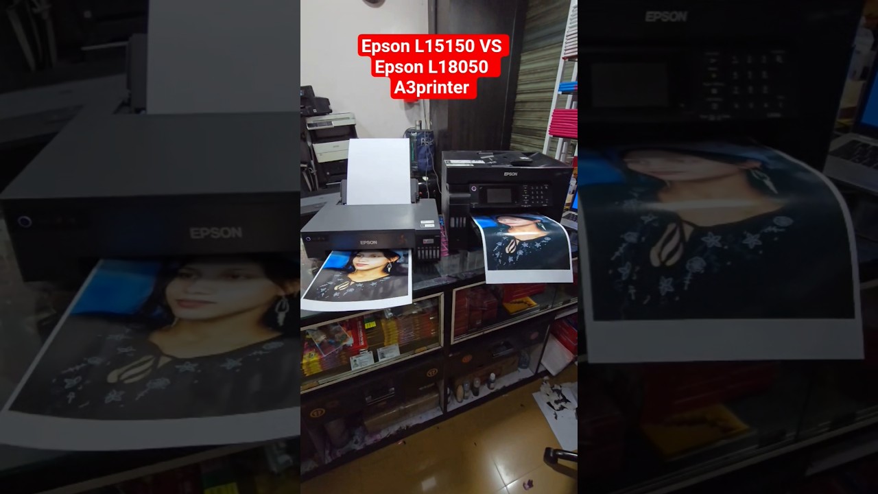 Epson L18050 VS Epson L15150 A3 photo Waterproof Printer Pvc Card printing review #12x18Size