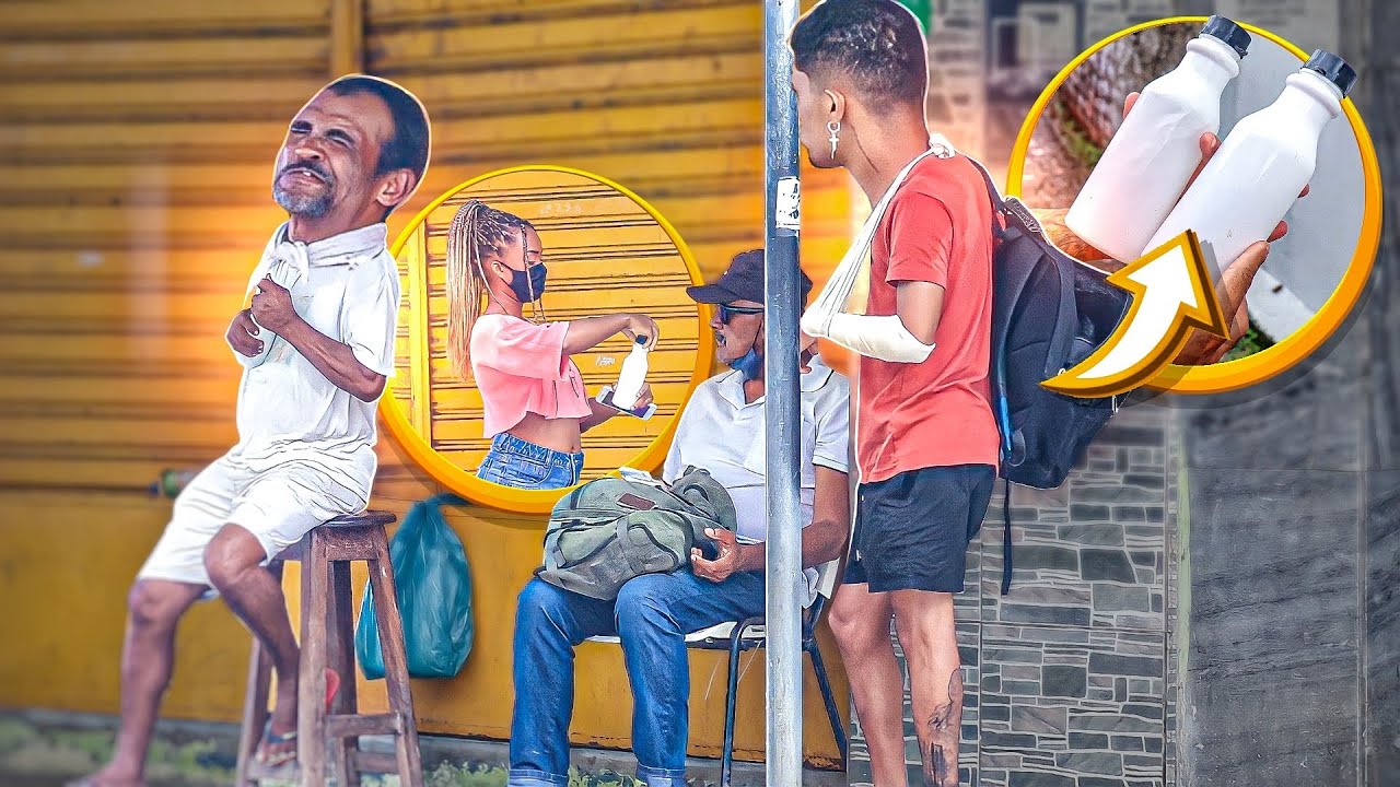 TROCANDO A GARRAFA COLADA - pegadinha