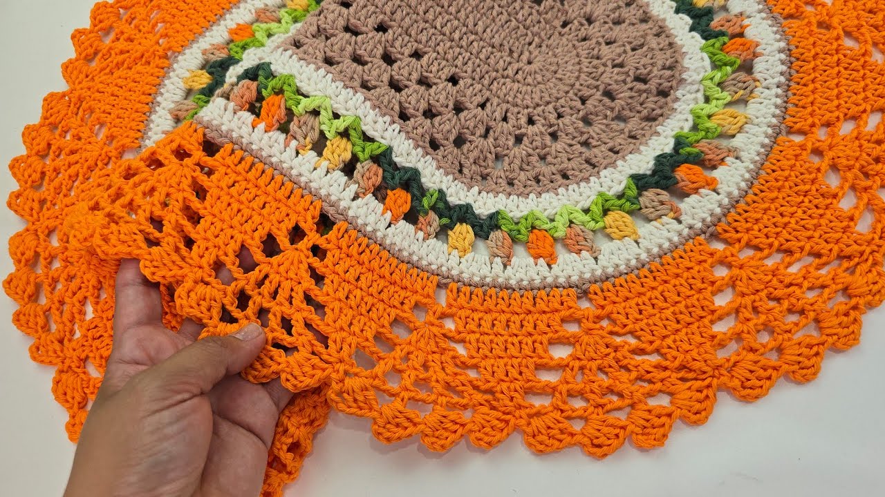 TAPETE  JARDIM SOLAR ☀️🧶 PASSO A PASSO COMPLETO POR #samilacroche 