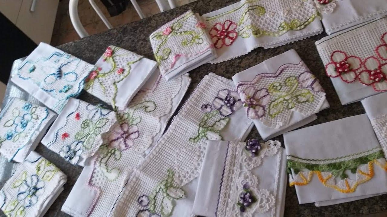🥰 produção linda de barrado de pano de prato trabalhos crochê 162