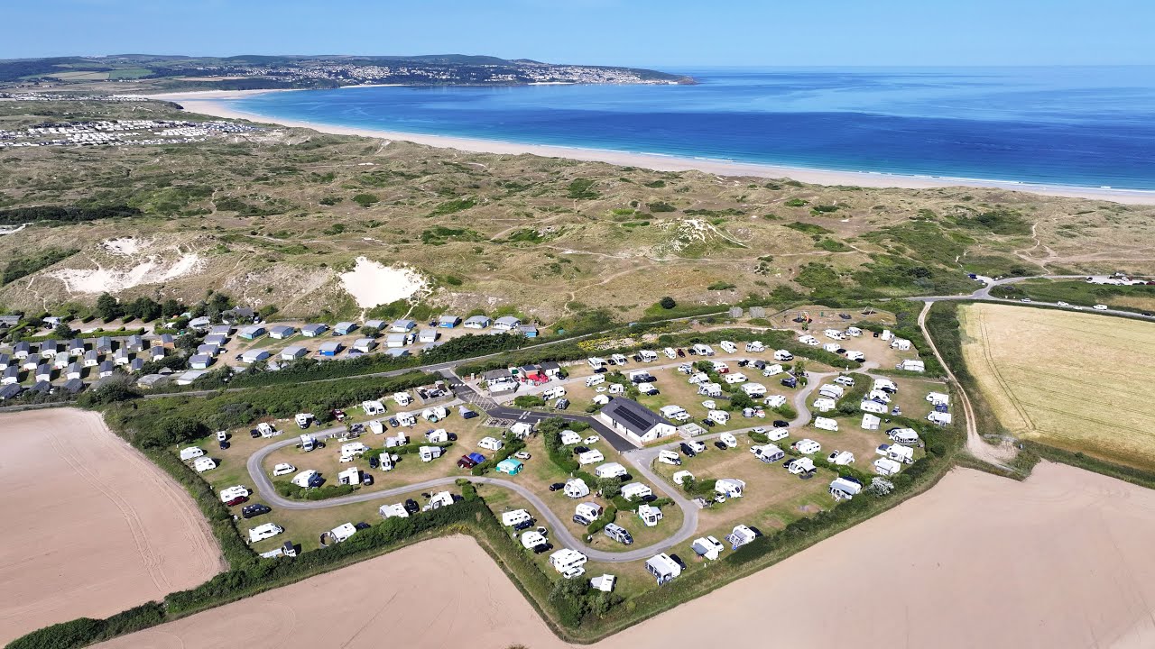 Get Ready to Be Amazed: A Bird's Eye View of Godrevy Campsite and Its Surroundings!