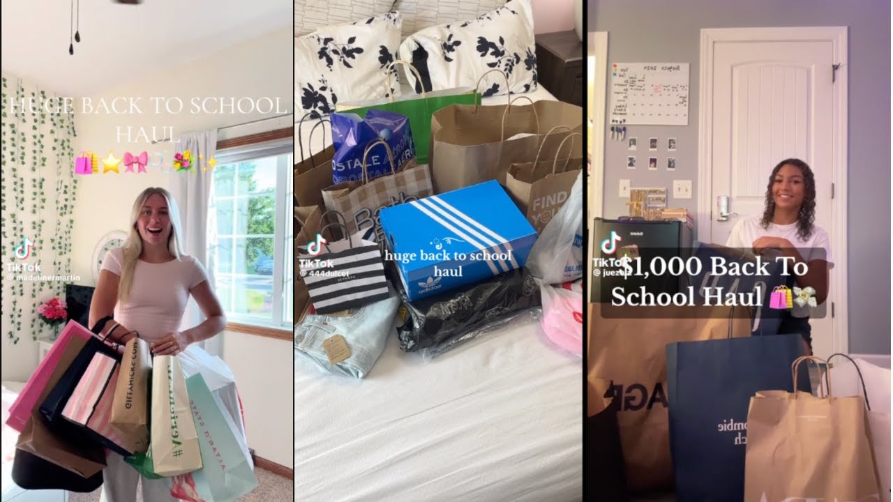 BACK TO SCHOOL HAUL 2024 🤍🛍️  - Tiktok Compilation