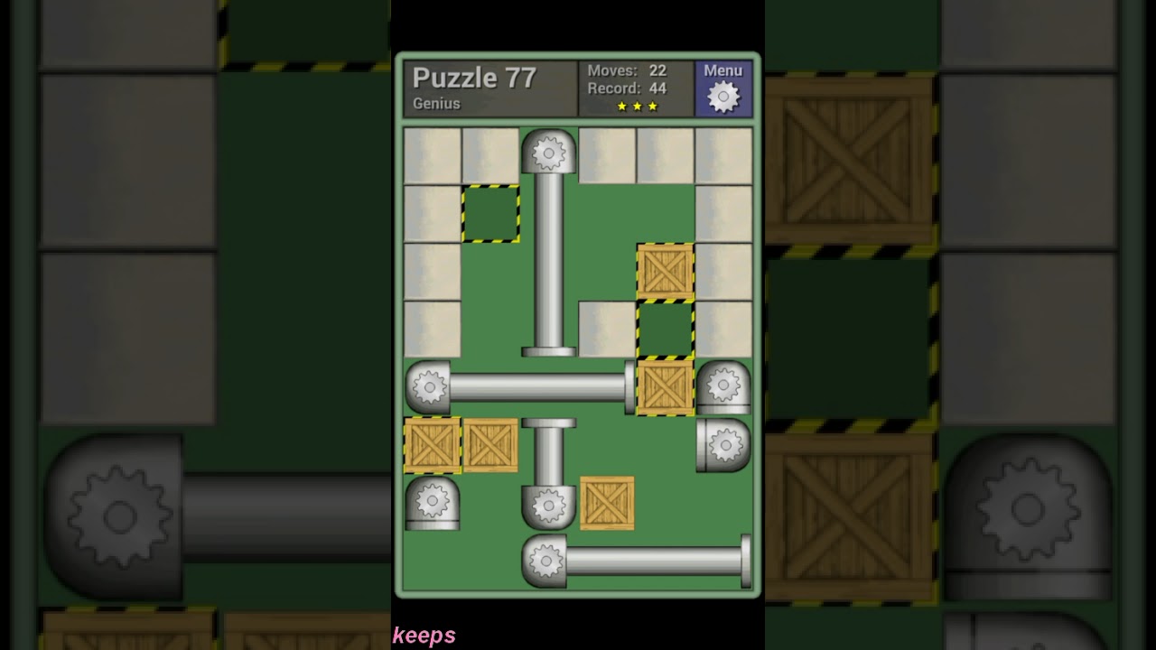 Pushing Machine (Genius) Level Puzzle 77 - Perfect Solution