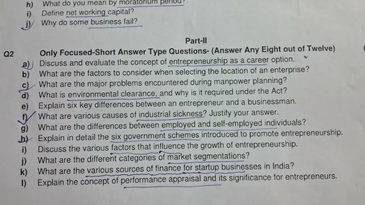 BPUT 5th Semester Mechanical Question Paper🔥| entrepreneurship development | B.Tech Mechanical