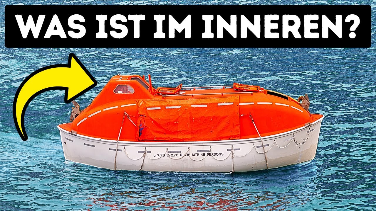 Was im Rettungsboot eines Schiffes ist