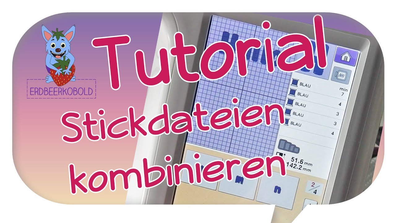 Schriften und Stickdateien an der Brother V3 kombinieren
