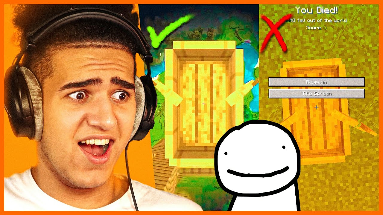 حرکت های خفن دریم  رو تو ماینکرفت امتحان کردیم | We Tested Minecraft Dream Manhunt Plays