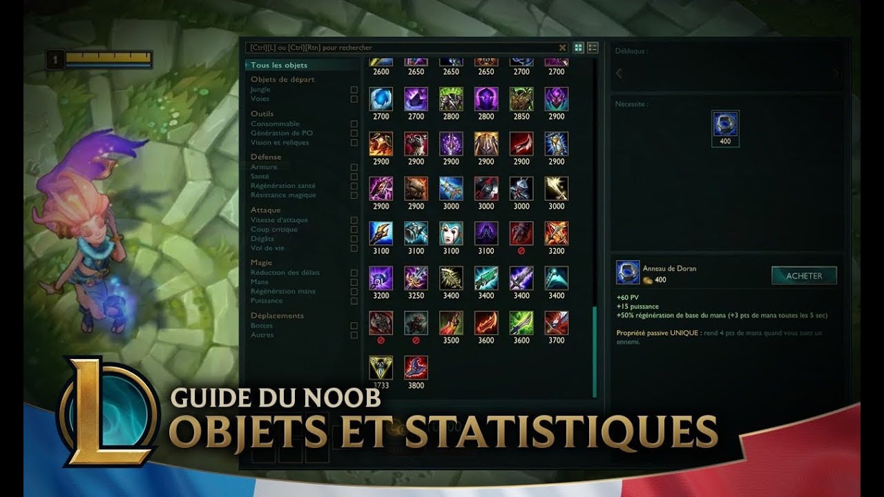 Guide du Noob | &Eacute;pisode 3 : Objets et Statistiques | League of Legends