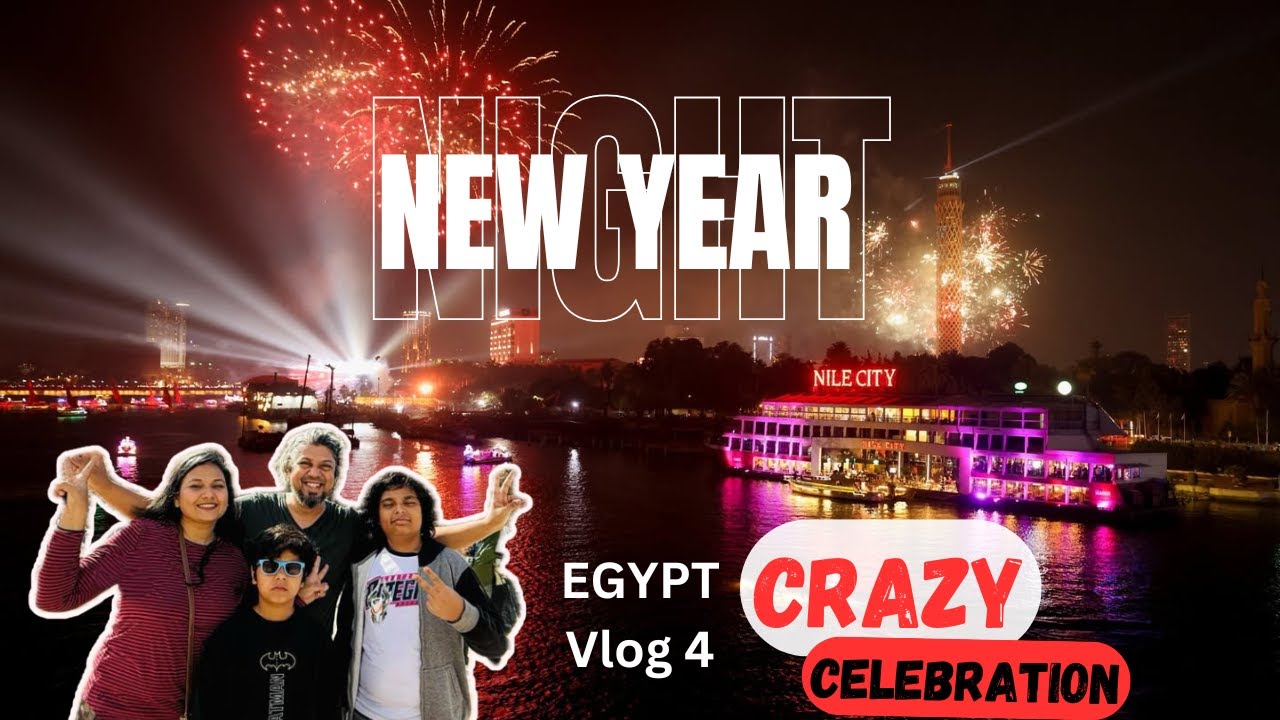 NEW YEAR night at NILE RIVER- CRAZY CELEBRATIONS | City on the street | Food | Fireworks