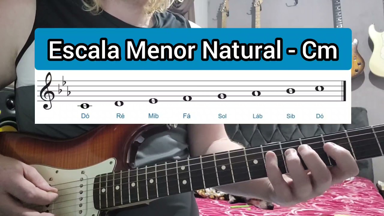 AULA DE GUITARRA ESCALA MENOR NATURAL - Cm | Shape1