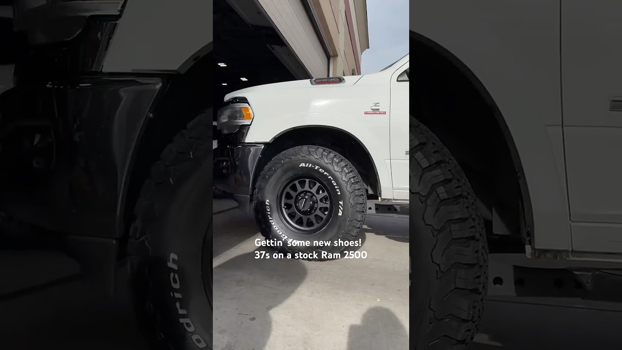 37s on a stock ram. Zero rubbing. Zero trimming. I&rsquo;ll show you how. #cummins #offroad #ram