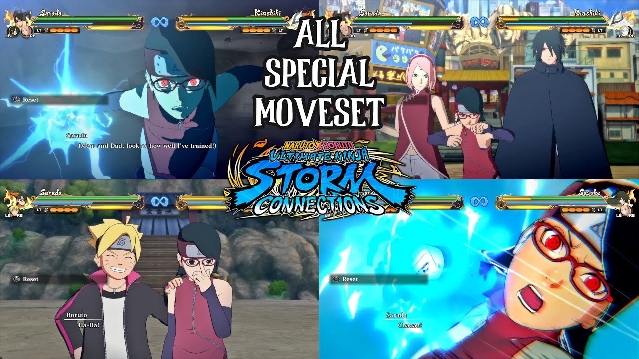 All Uchiha Sarada Special Moveset - Naruto x Boruto Ultimate Ninja Storm Connections