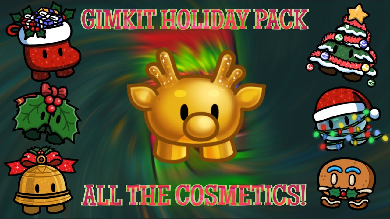 Playing with All the NEW Gimkit Holiday Pack Cosmetics!