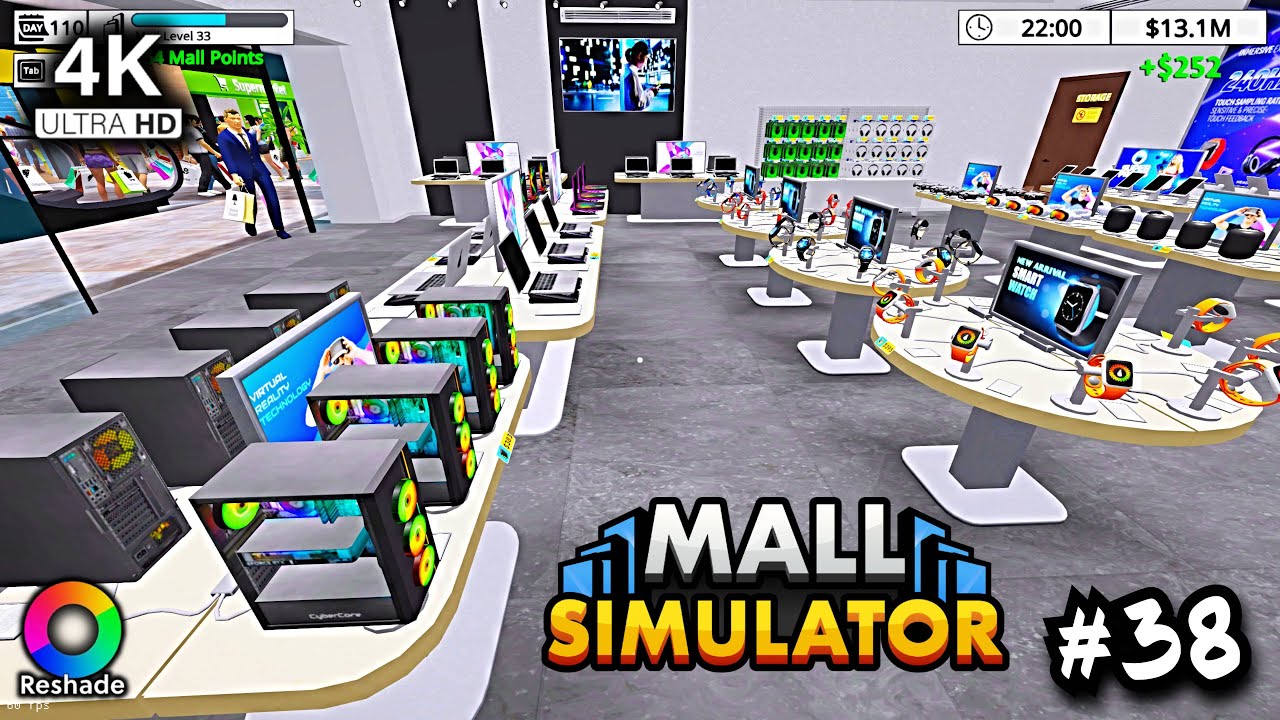 Mall Simulator 2025 4K PC #38 Day 111 All Maxed Unlocked Reshade