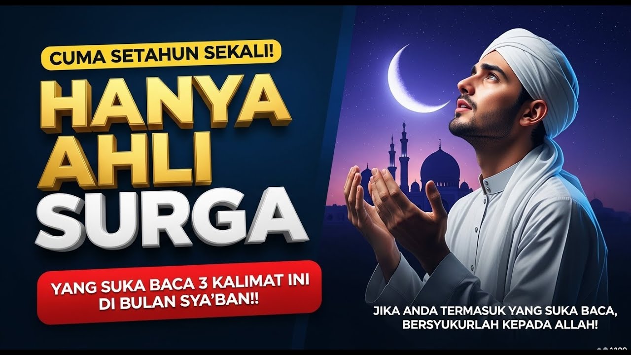 Rasulullah Tersenyum dan Bangga Bagi yang Suka Baca 3 Dzikir ini di Bulan Syaban