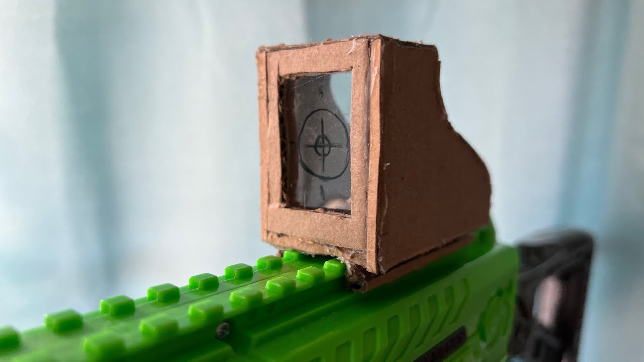 DIY Nerf Mock Red Dot Sight Made Out Of Cardboard (FREE TEMPLATES)