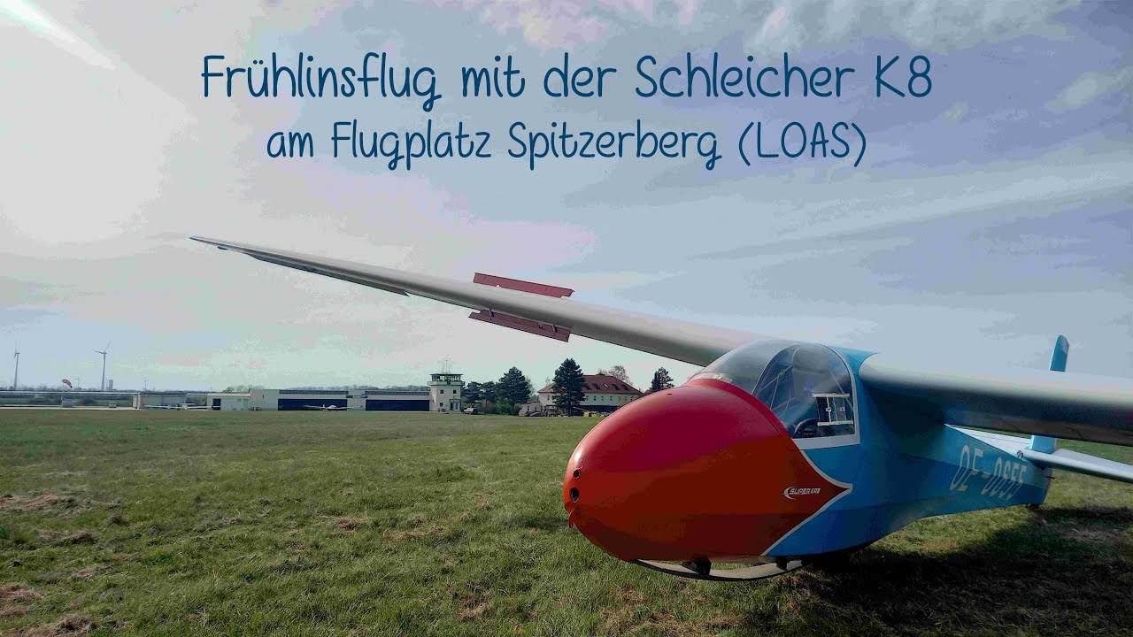 Fr&uuml;hlingssegelflug mit Schleicher K8 am Flugplatz Spitzerberg