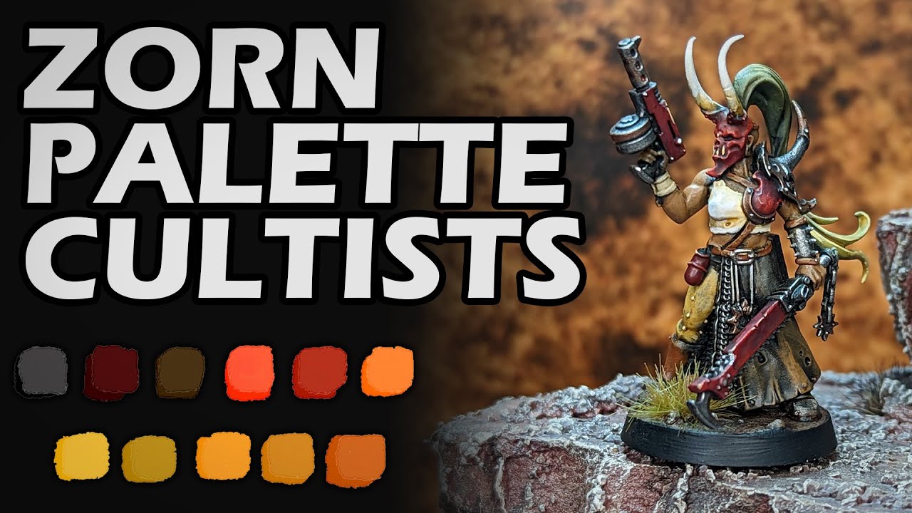 Миниатюрная картина Grimdark с использованием палитры Zorn | Warhammer 40k Chaos Cultists