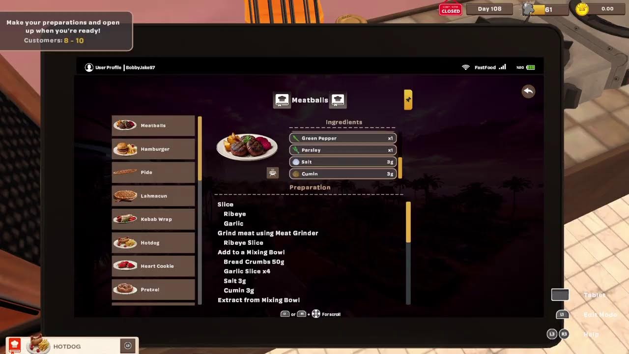 Fast Food Simulator part 1