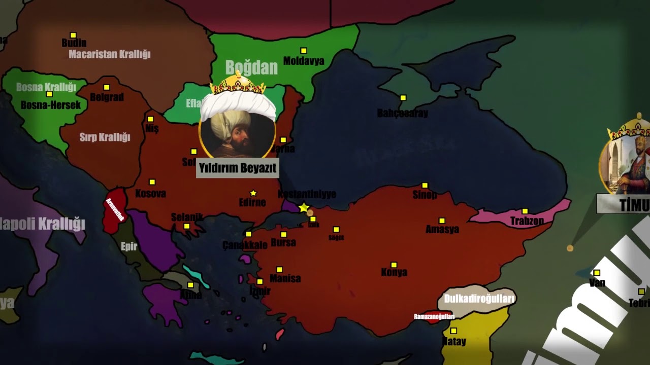 Yıldırım Beyazıt Dönemi Osmanlı I TEK PART I Tüm savaşlar