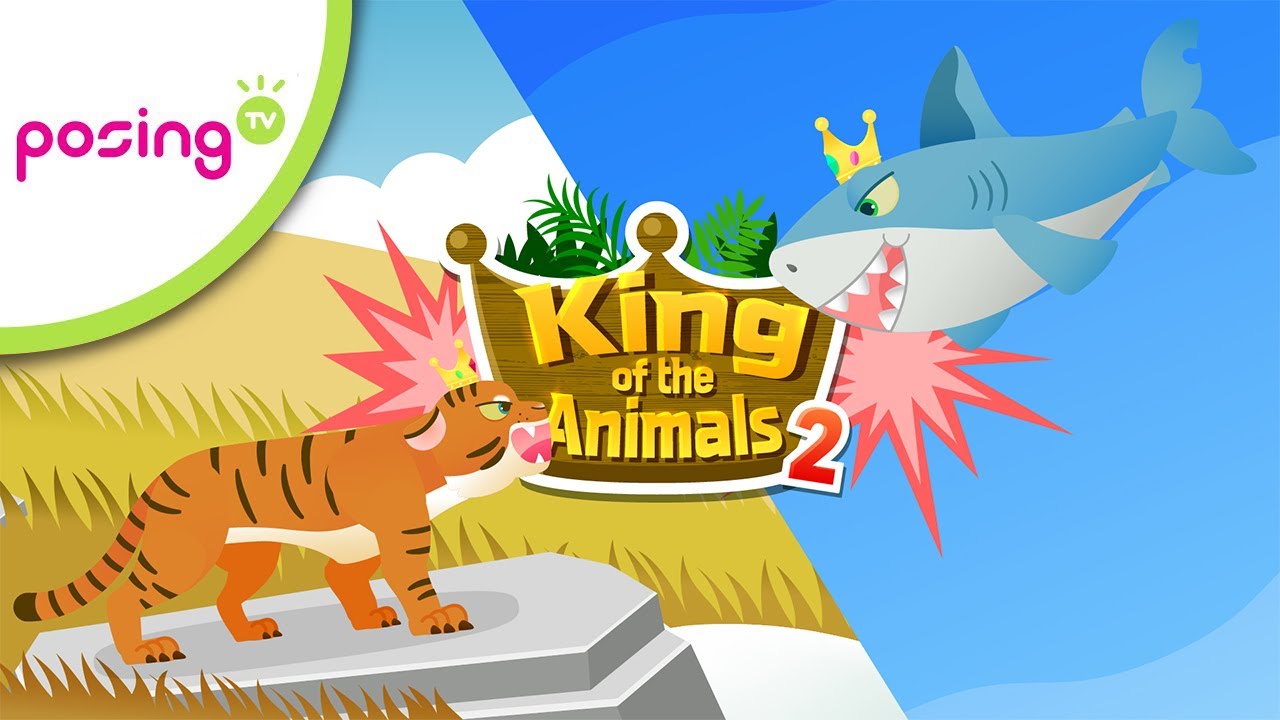 👑King of the Animals2 | Tiger vs shark | Animal Champion | Animal Songs | posingTV