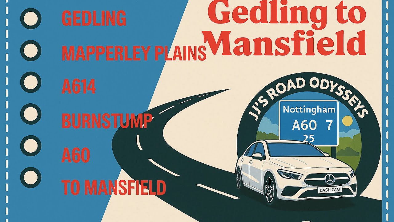 Gedling to Mansfield | Nottingham to North Notts via A60 & Countryside | GoPro 1080p | 23 May 2025
