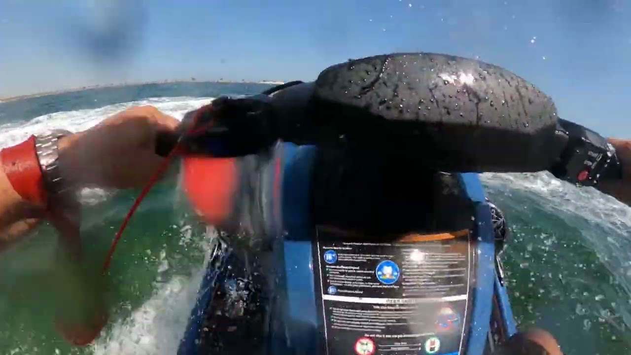 Fat man falls off fat jetski 