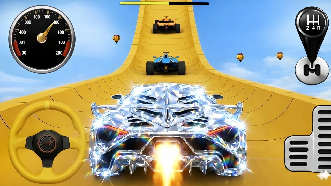 DIAMOND HYPERCAR! $1,000,000,000 Car on Mega Ramp | GT Car Stunt Master | EPIC NITRO