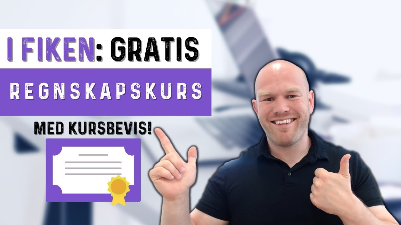 Hvordan føre regnskap i Fiken for nybegynnere (kurs med kursbevis) - video 1 av 5 - Link i bio