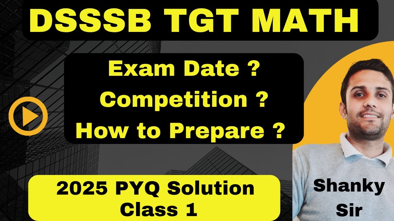DSSSB TGT Maths Previous Paper Solution Class 1 #tgtmaths #tgt #pgt #pgtmaths #dsssbtgtmaths #dsssb