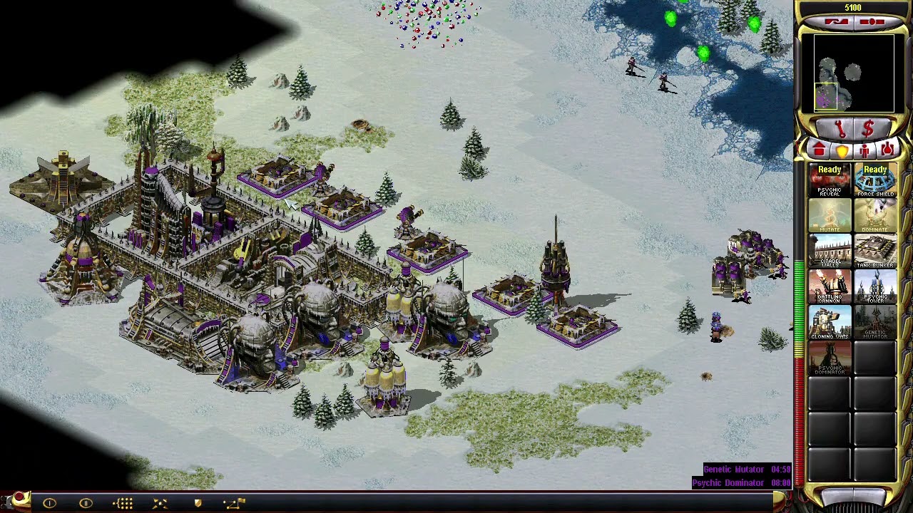 Command & Conquer Yuris Revenge  Yuri Vs France Skirmish Hard AI Thin Ice Skirmish Map