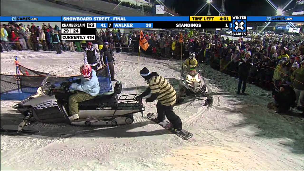 Winter X Games 15 - Simon Chamberlain Bronze Medal Snowboard Street