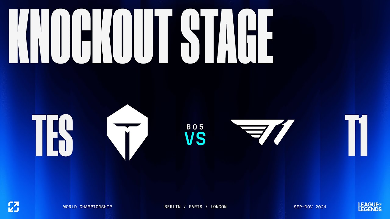 [中文] 英雄聯盟 2024 世界大賽八強淘汰賽 Day 3 | TES vs T1 | 英雄聯盟世界大賽 (2024)