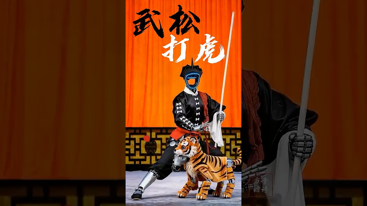This Robot is Ready for new performances, and....so is the robotic dog? 机器武松准备好了，我们的机器虎似乎也准备好了？