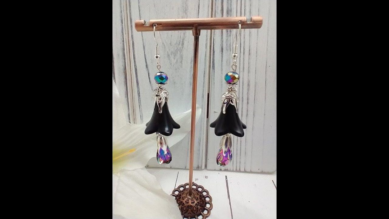 Earring Tutorial Using 22MM Lucite Flowers for Elizabeth!