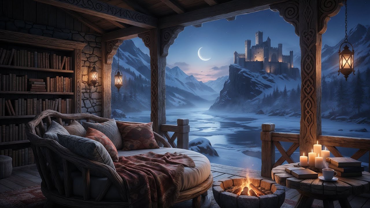 The Hidden Reading Nook | Firelight Fantasy Ambience