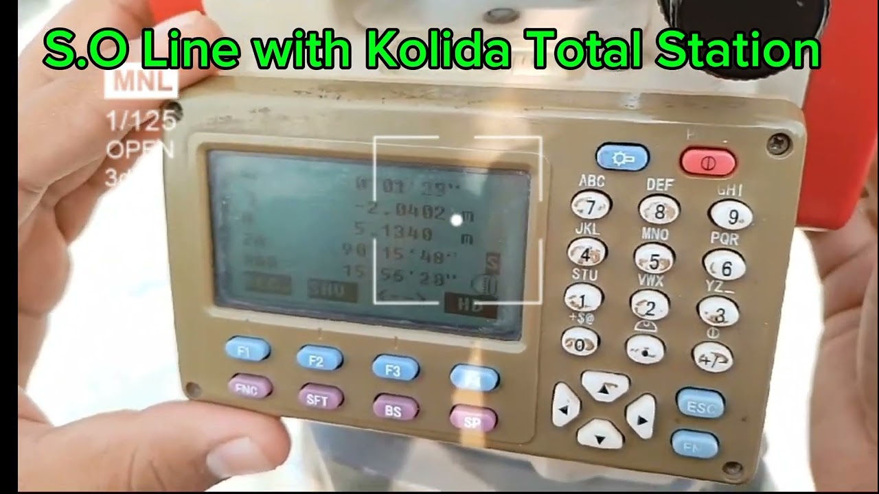 How to Use S.O Line (Stake out Line) on Kolida Total Station#totalstation #kolida