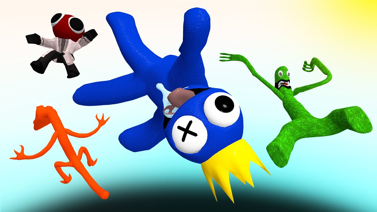 Rainbow Friends: Ragdoll Jumps & Falls - [GMOD] - Episode 116