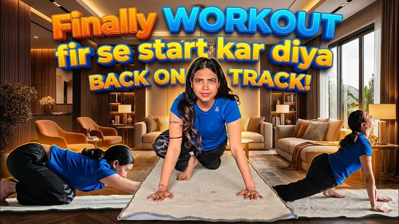 Ghar + Gym Workout in One Day 💪 | Full Healthy Day Routine | Fit with Ishika