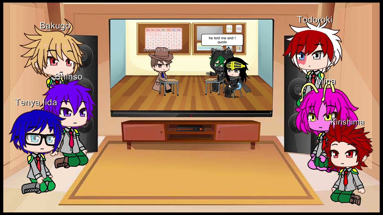 Gachaverse || MHA || Vigilante Deku AU|| Part 5 || “Class 1A Reaction”||⚠️TW⚠️￼