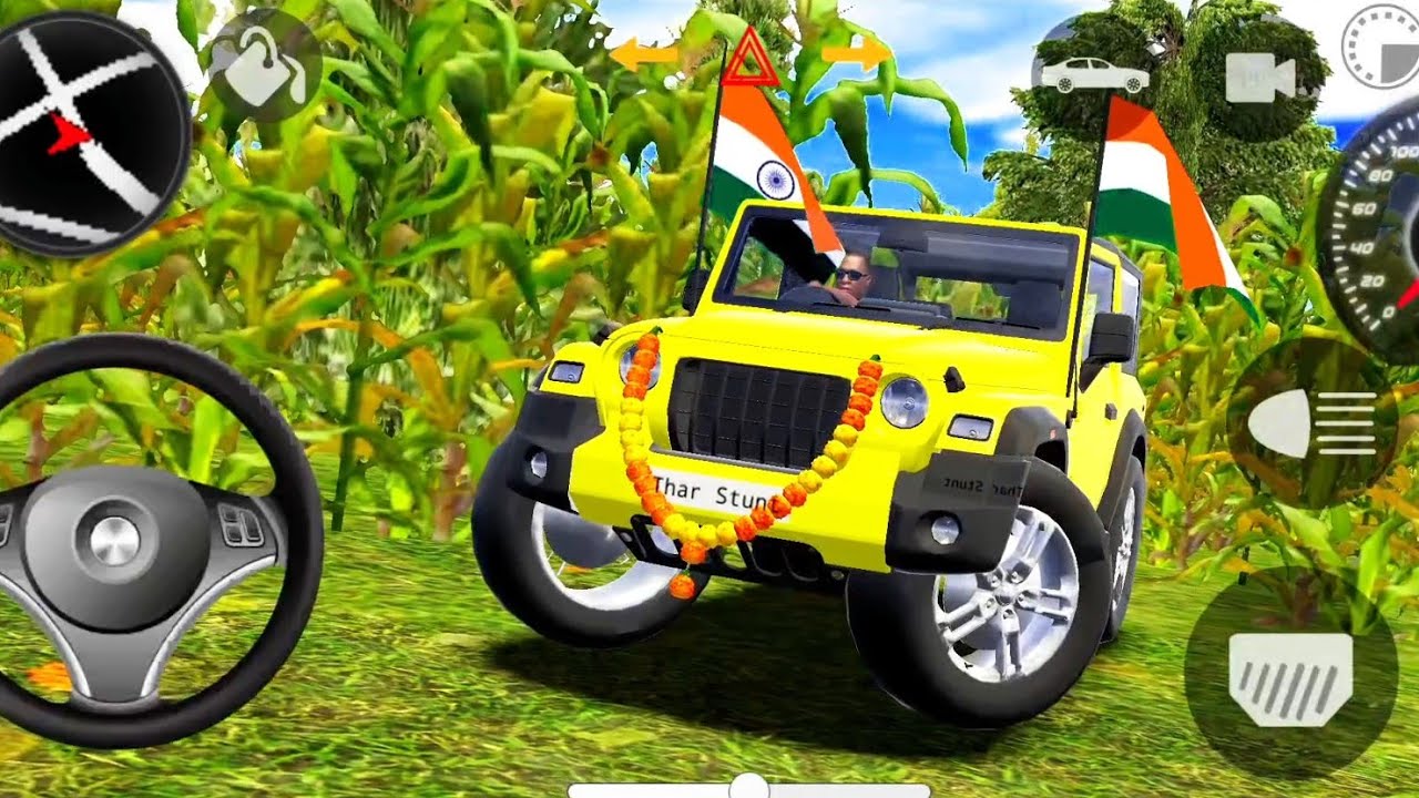 Modified Mahindra Thar😈Games:Indian Yellow Thar (Gadi Wala Games) Car Game Android Game - 