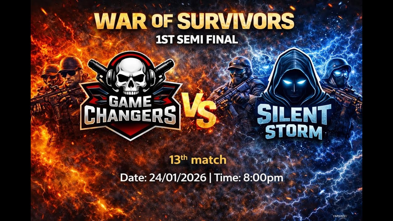 GAME CHANGERS vs SILENT STORM  MATCH 13|| WAR OF SURVIVORS||VAGABOND is live now...play with me