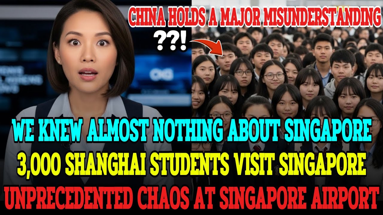 SHOCKING! 3,000 CHINESE STUDENTS FLY TO SINGAPORE, TEACHER BREAKS DOWN AT AIRPORT