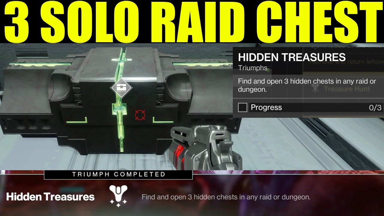 Destiny 2 - how to find and open 3 hidden chests in any raid or dungeon SOLO (hidden treasures)