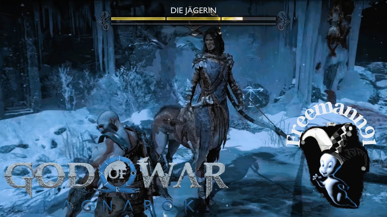 God of War Ragnar&ouml;k Boss Kampf gegen die J&auml;gerin