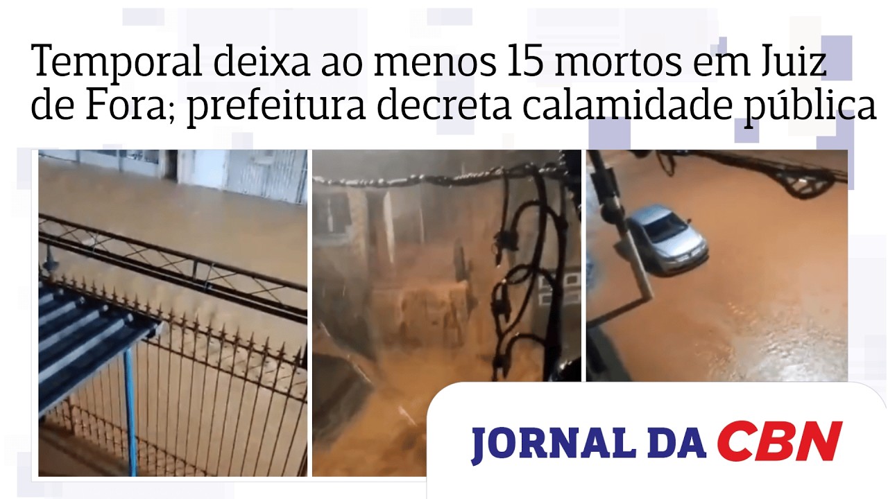 Temporal deixa ao menos 15 mortos em Juiz de Fora; prefeitura decreta calamidade pública