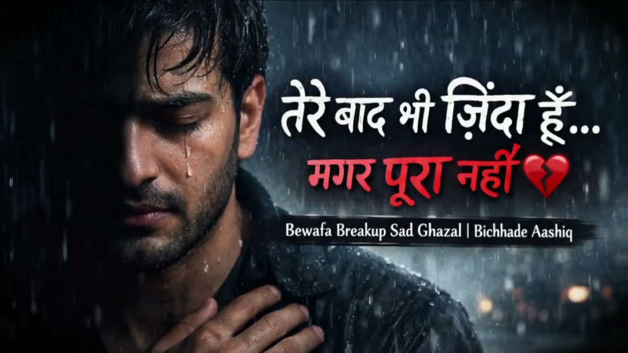 तेरे बाद भी ज़िंदा हूँ… मगर पूरा नहीं 💔 | Bewafa Breakup Sad Ghazal | Bichhade Aashiq 2026