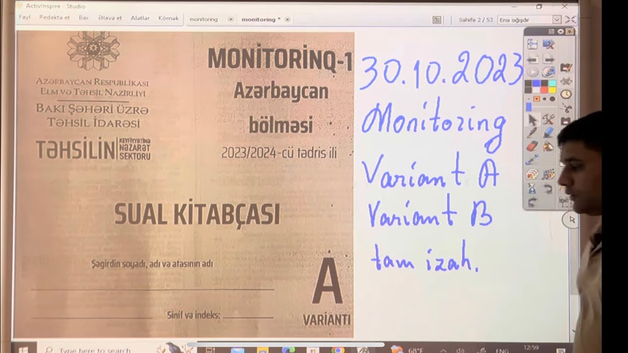 Monitorinq 30.10.2023 Riyaziyyat 9-6 cı siniflər #monitoring #monitoring