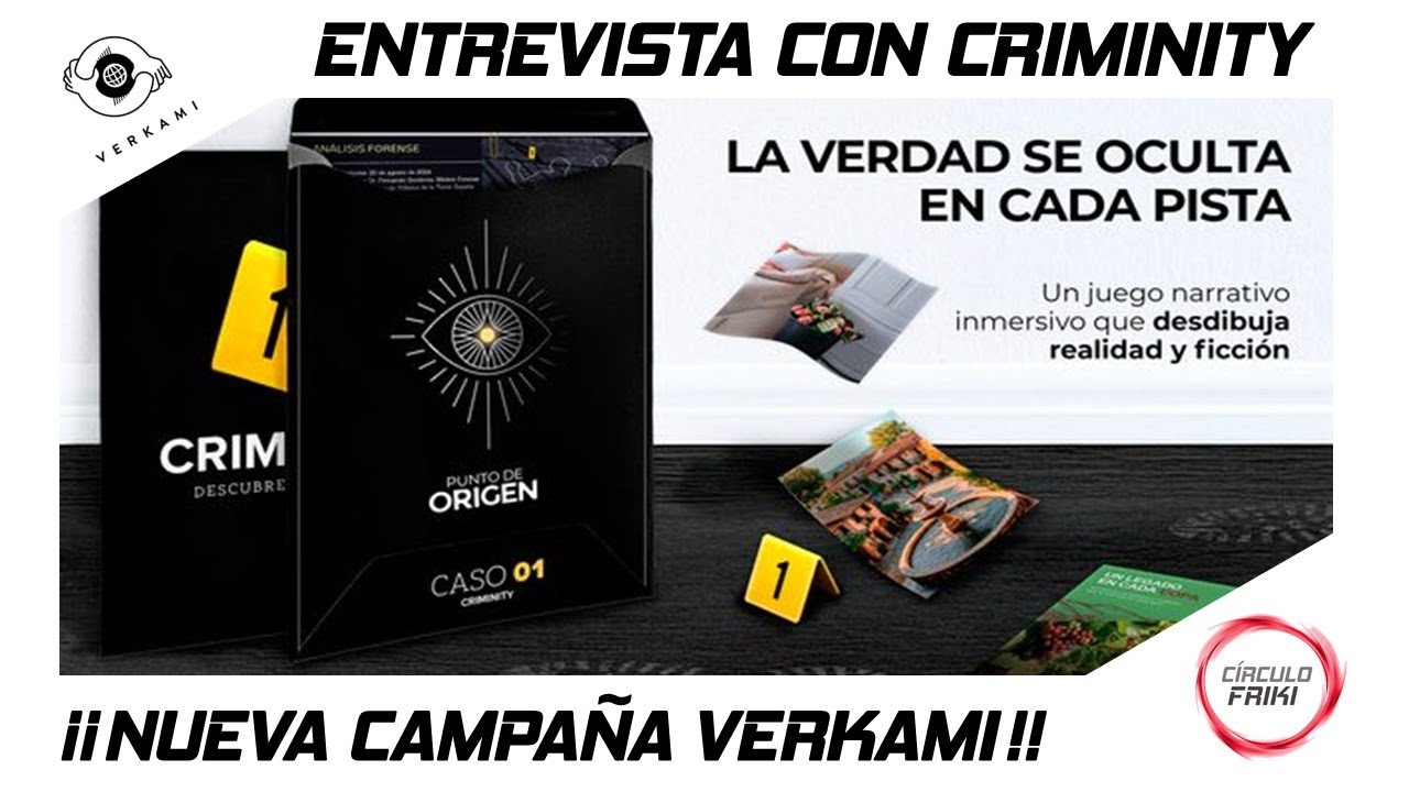 ⭕ Entrevista con CRIMINITY 🕵️ PUNTO DE ORIGEN 🕵️ Juego de mesa - ¡¡Nueva campaña Verkami!! 🔝🔝