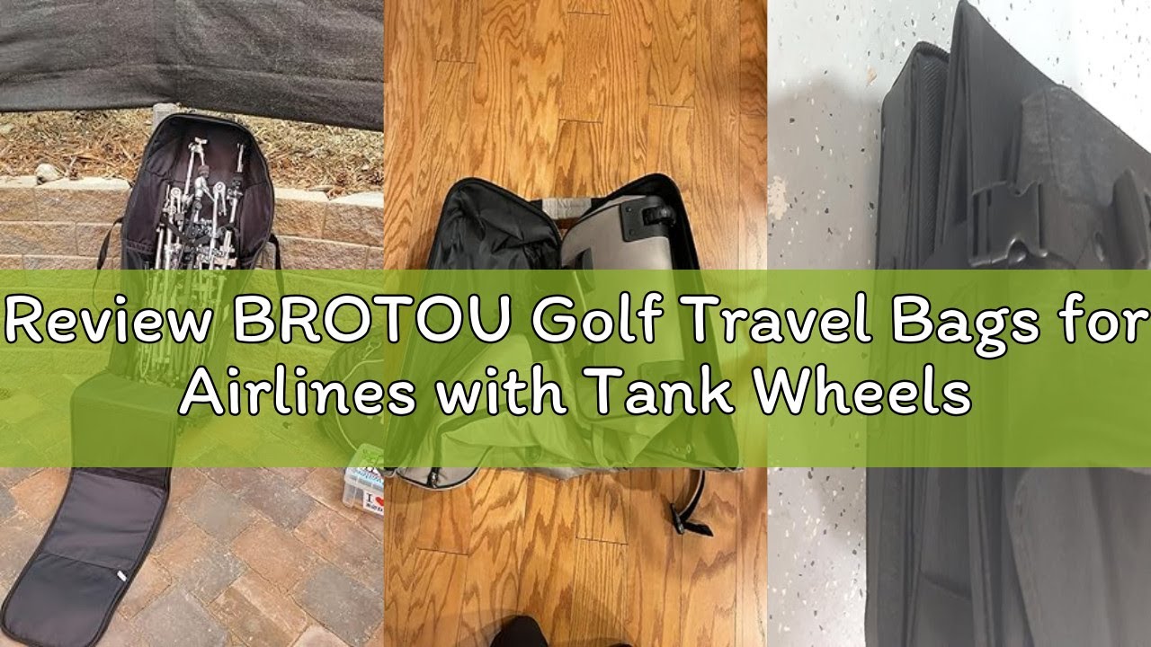 Review BROTOU Golf Travel Bags for Airlines with Tank Wheels and ABS Hard Shell Top Golf Club Travel